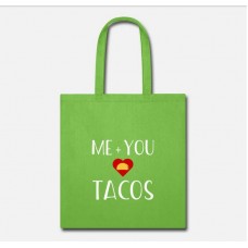 Me+You Tacos Lime Green Tote Bag